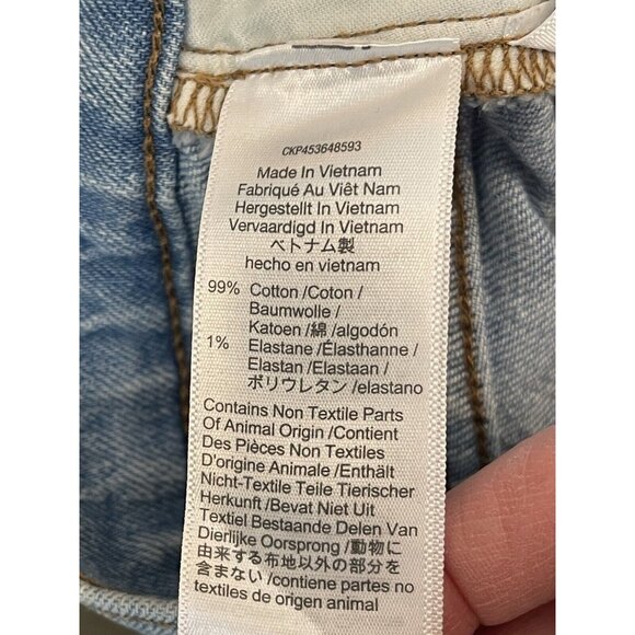 Madewell Jeans Size 28 High Rise Slim Crop BoyJean in Dumas Wash Ripped Edition - Picture 11 of 13